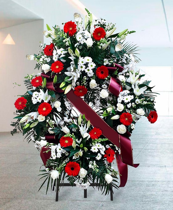 Corona de flor variada para difunto